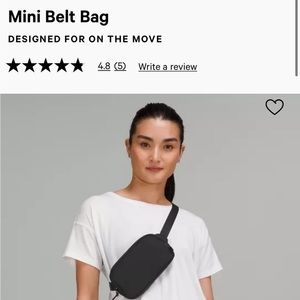 Lululemon Black Mini Belt Bag Crossbody
Fanny Pack